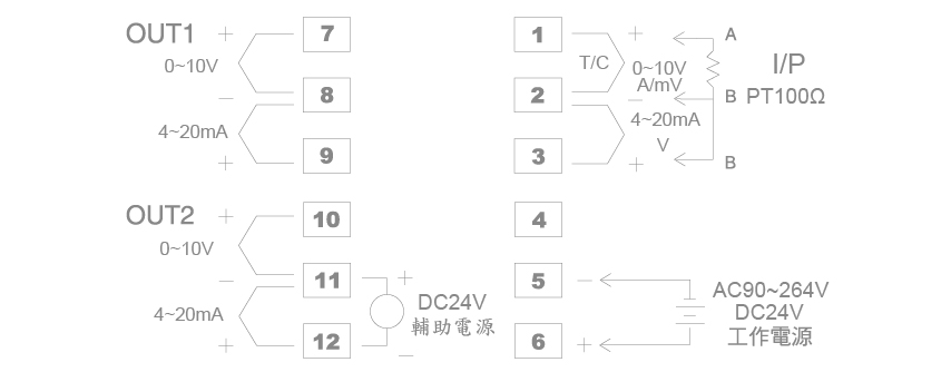 SD250滑軌型信號轉換器接線圖