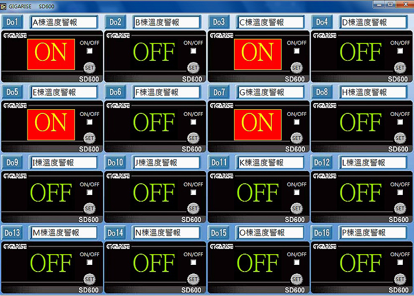 SD600 16組DO輸入RS485輸出模組